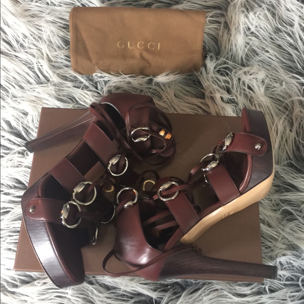 BNWB TOM FORD GUCCI Wrap Platform Sandal Heels